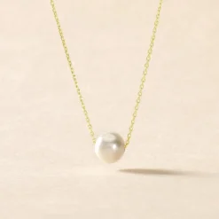 Collier Sissy Or Jaune Perle De Culture