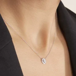 Marc Orian Colliers|Colliers Avec Pierres > Collier Star Or Blanc Oxyde De Zirconium