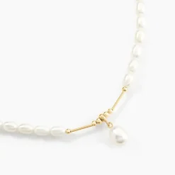 Marc Orian Parures De Mariage|Colliers > Collier Stella-rose Or Jaune Perle De Culture
