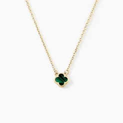 Marc Orian Colliers|Colliers Avec Pierres > Collier Stellya Or Jaune Malachite or jaune malachite vert