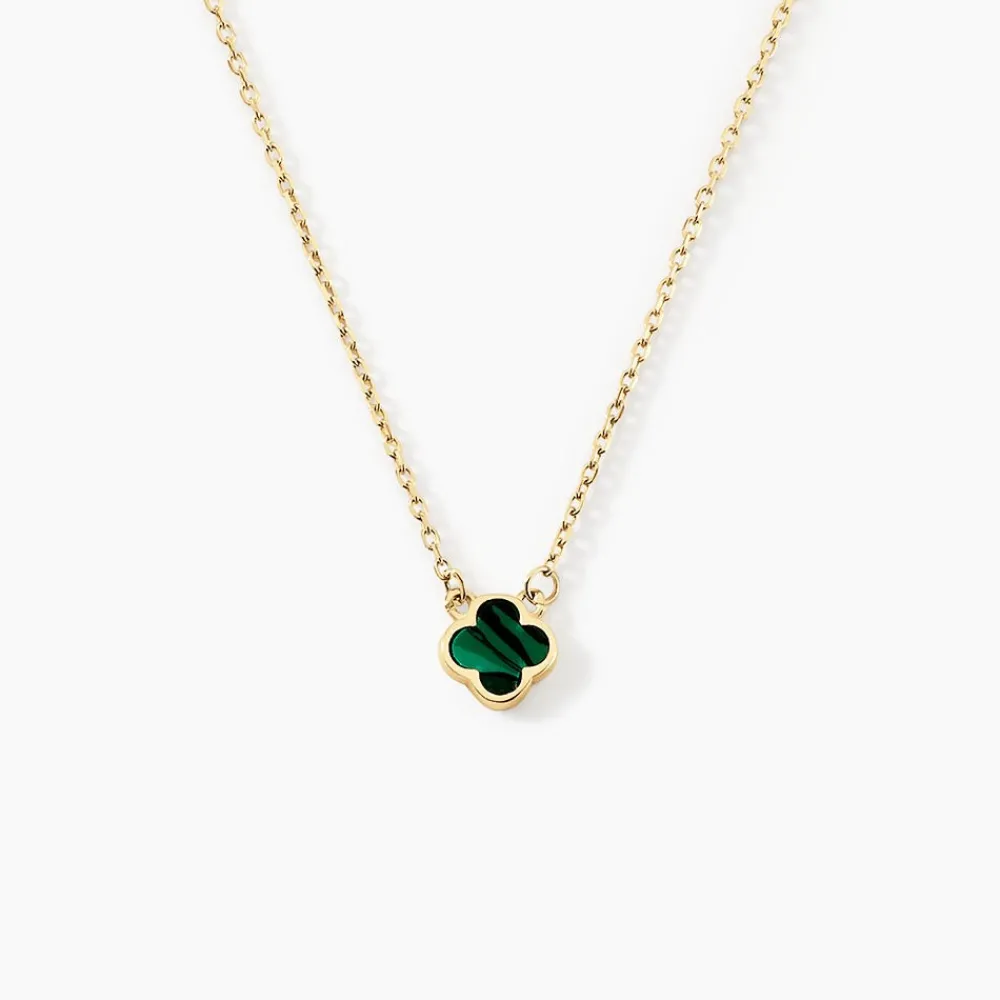 Marc Orian Colliers|Colliers Avec Pierres > Collier Stellya Or Jaune Malachite or jaune malachite vert
