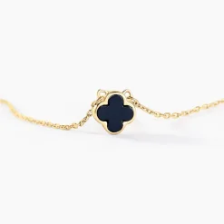 Marc Orian Colliers|Colliers Avec Pierres > Collier Stellya Or Jaune Onyx or jaune onyx noir