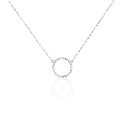 Marc Orian Colliers|Colliers Avec Pierres > Collier Stip Or Blanc Oxyde De Zirconium