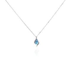 Marc Orian Colliers|Colliers Avec Pierres > Collier Sunset Or Blanc Topaze Oxyde