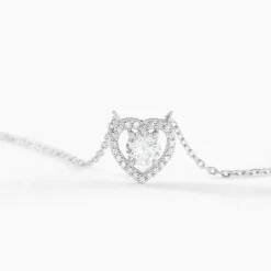Collier Suzon Argent Blanc Oxyde De Zirconium