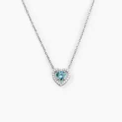 Collier Suzon Argent Blanc Oxyde De Zirconium