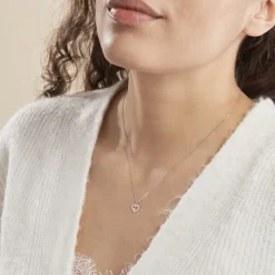 Marc Orian Colliers Diamant|Colliers > Collier Sweet Heart Or Blanc Diamant