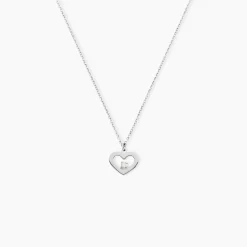 Marc Orian Colliers Diamant|Colliers > Collier Sweet Heart Or Blanc Diamant