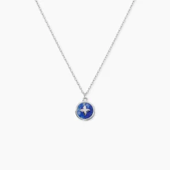 Marc Orian Colliers Fantaisie|Colliers > Collier Talismania Argent Blanc Lapis Lazuli