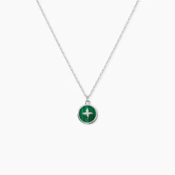 Marc Orian Colliers Fantaisie|Colliers > Collier Talismania Argent Blanc Malachite