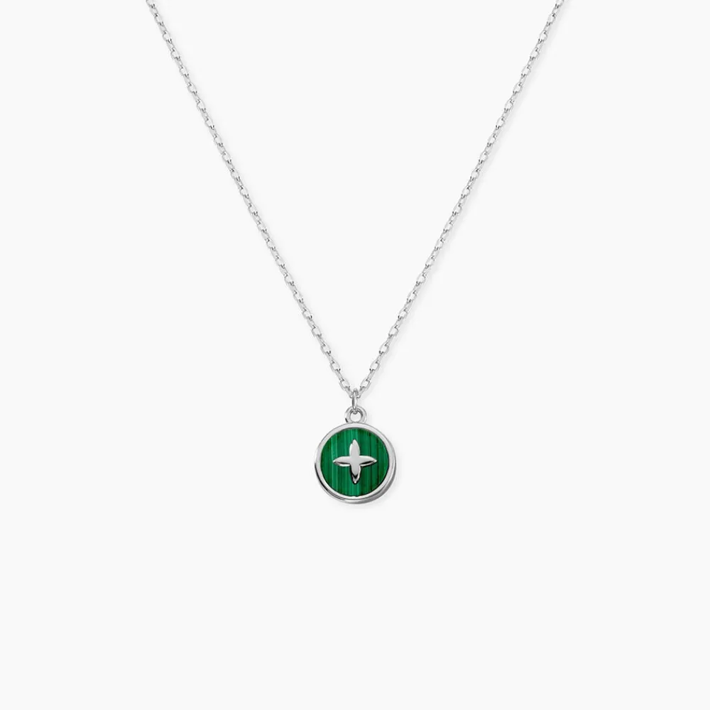 Marc Orian Colliers Fantaisie|Colliers > Collier Talismania Argent Blanc Malachite