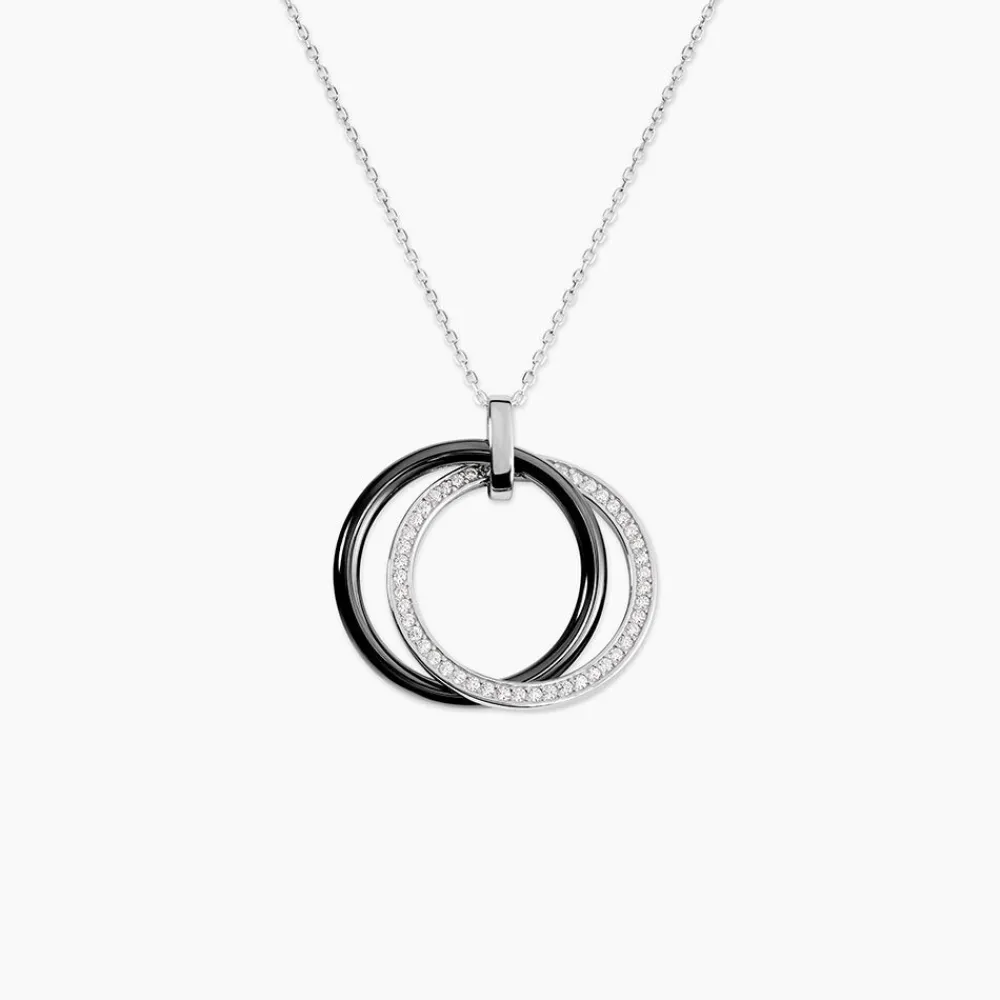 Marc Orian Colliers|Colliers Avec Pierres > Collier Tania Argent Blanc Céramique Et Oxyde De Zirconium