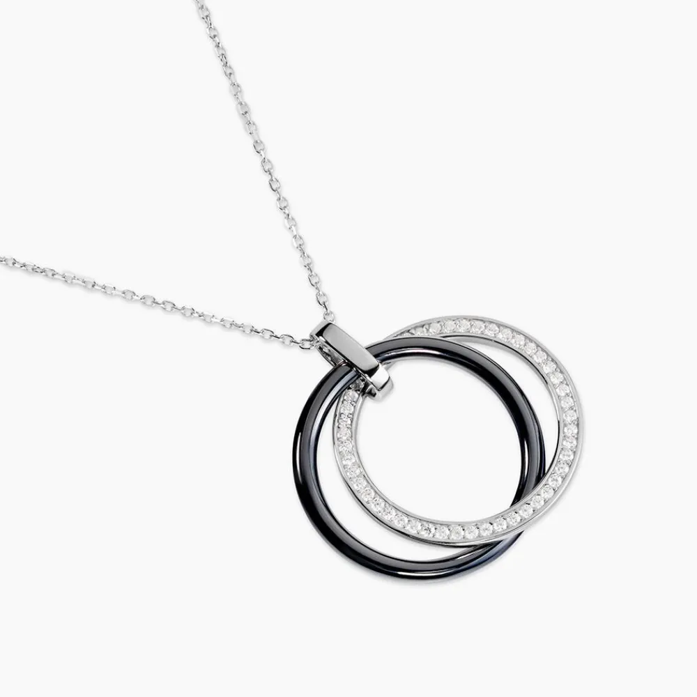 Marc Orian Colliers|Colliers Avec Pierres > Collier Tania Argent Blanc Céramique Et Oxyde De Zirconium