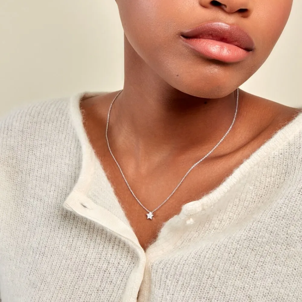 Marc Orian Colliers Fantaisie|Colliers > Collier Taona Argent Blanc Oxyde De Zirconium