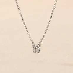 Collier Teani Or Blanc Diamant