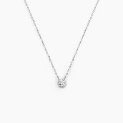 Collier Teani Or Blanc Diamant