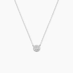 Collier Teani Or Blanc Diamant