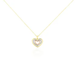 Marc Orian Colliers Diamant|Colliers Cœur > Collier Titaina Or Tricolore Diamant