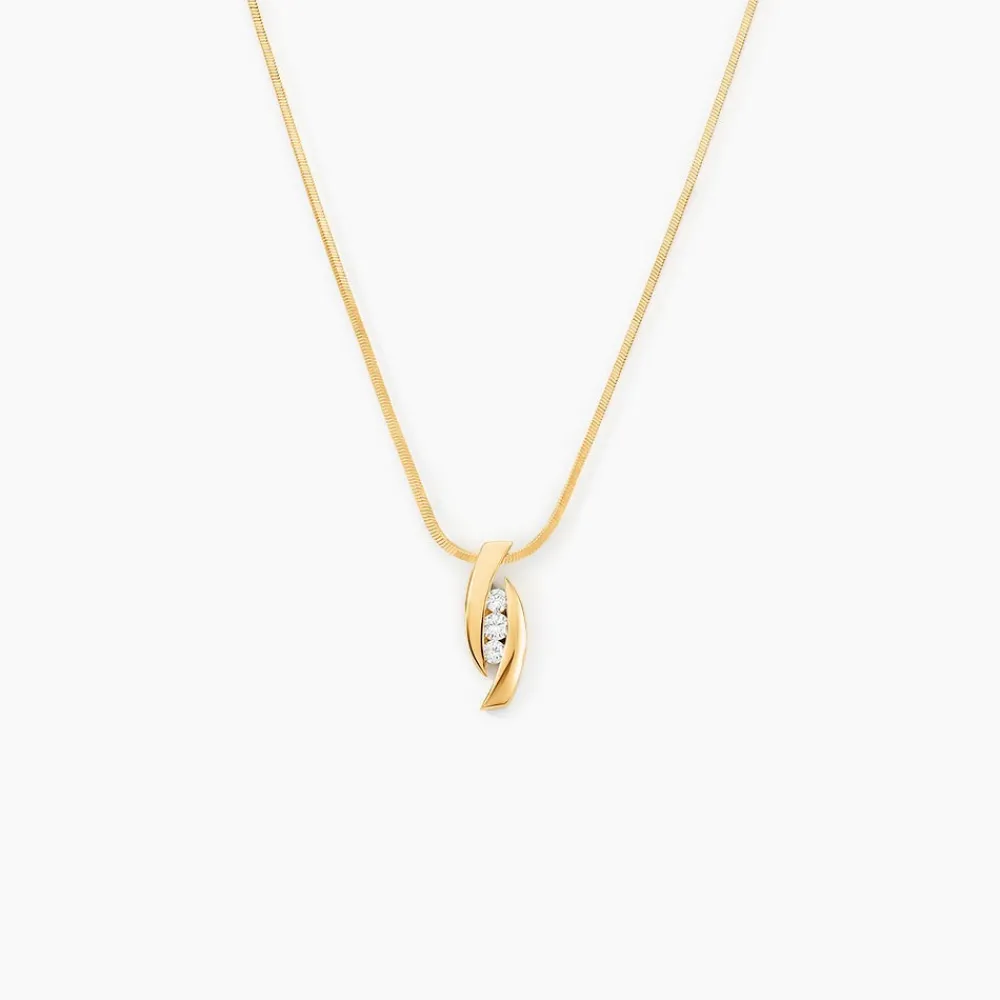 Marc Orian Colliers Diamant|Colliers > Collier Trilogie Or Jaune Diamant