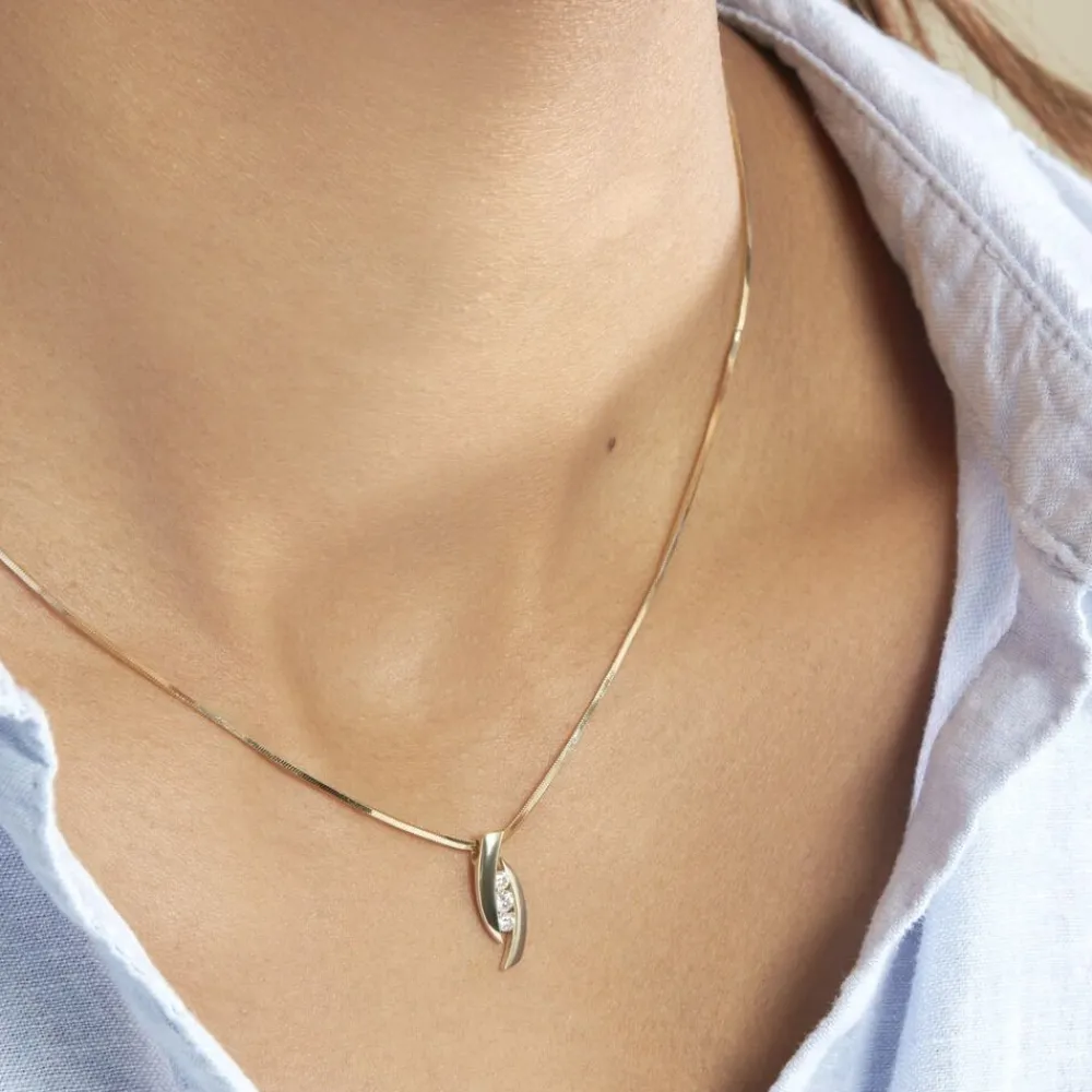 Marc Orian Colliers Diamant|Colliers > Collier Trilogie Or Jaune Diamant