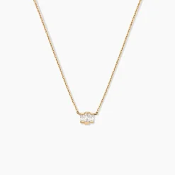 Collier Valentyne Plaque Or Jaune Oxyde De Zirconium