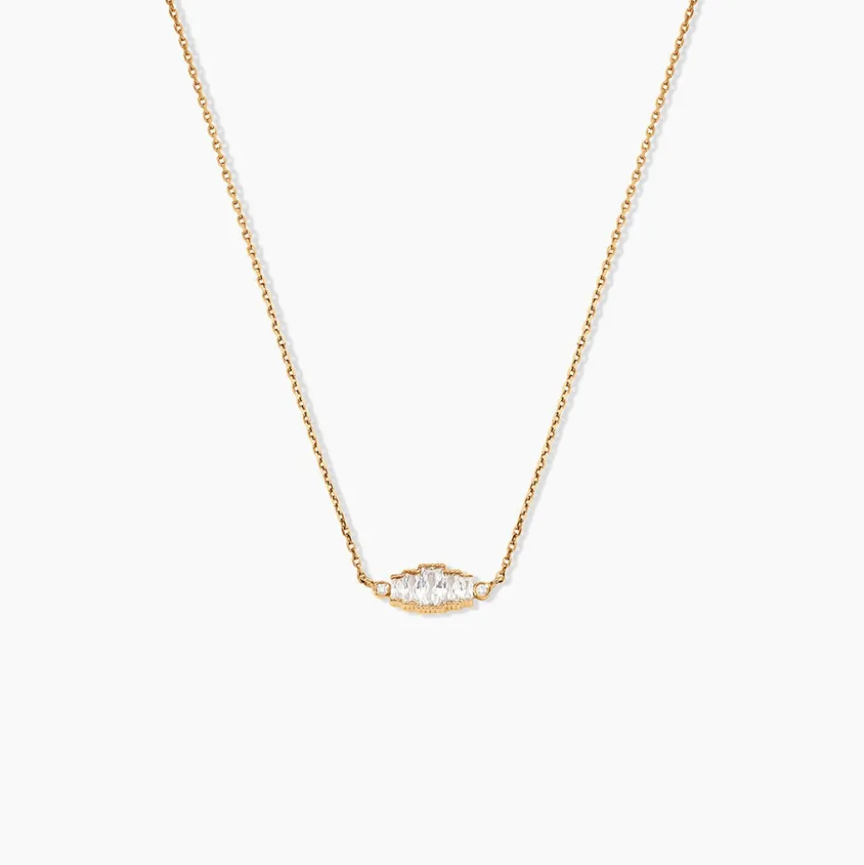 Collier Valentyne Plaque Or Jaune Oxyde De Zirconium