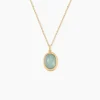 Collier Veina Plaqué Or Jaune Aventurine