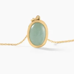 Collier Veina Plaqué Or Jaune Aventurine