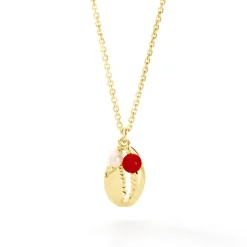 Marc Orian Colliers|Colliers Avec Pierres > Collier Vitamin Sea Or Jaune Perle De Culture Corail