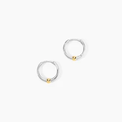 Marc Orian Créoles|Créoles Femme > Creoles Or Jaune et Argent Blanc