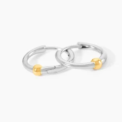 Marc Orian Créoles|Créoles Femme > Creoles Or Jaune et Argent Blanc