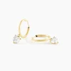 Marc Orian Bijoux Zirconium|Créoles > Creoles Or Jaune Lowan Oxydes De Zirconium