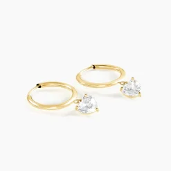Marc Orian Bijoux Zirconium|Créoles > Creoles Or Jaune Lowan Oxydes De Zirconium