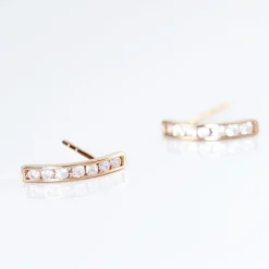 Marc Orian Bijoux Zirconium|Créoles > Creoles Or Rose Jacoba Oxydes