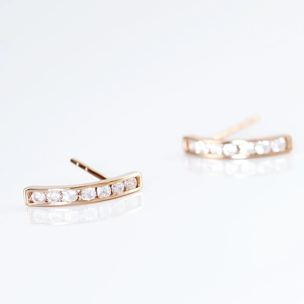 Marc Orian Bijoux Zirconium|Créoles > Creoles Or Rose Jacoba Oxydes