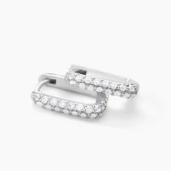 Marc Orian Créoles Argent|Bijoux Zirconium > Creoles Rio Argent Blanc Oxyde De Zirconium