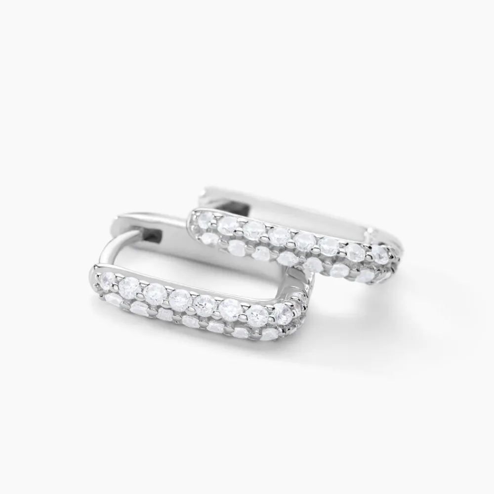 Marc Orian Créoles Argent|Bijoux Zirconium > Creoles Rio Argent Blanc Oxyde De Zirconium