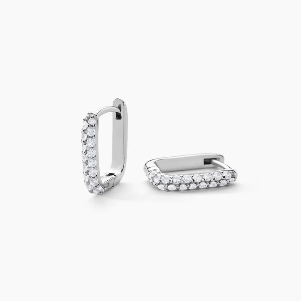 Marc Orian Créoles Argent|Bijoux Zirconium > Creoles Rio Argent Blanc Oxyde De Zirconium
