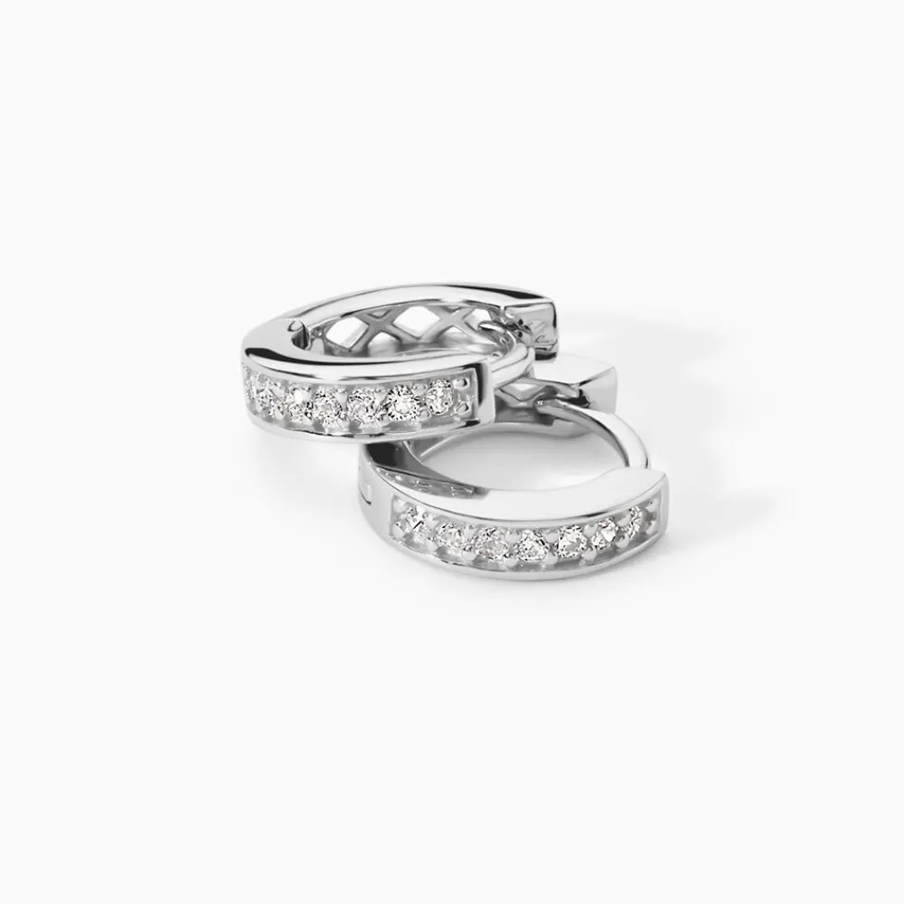 Marc Orian Créoles Argent|Bijoux Zirconium > Créoles Alexa Argent Blanc Oxyde De Zirconium