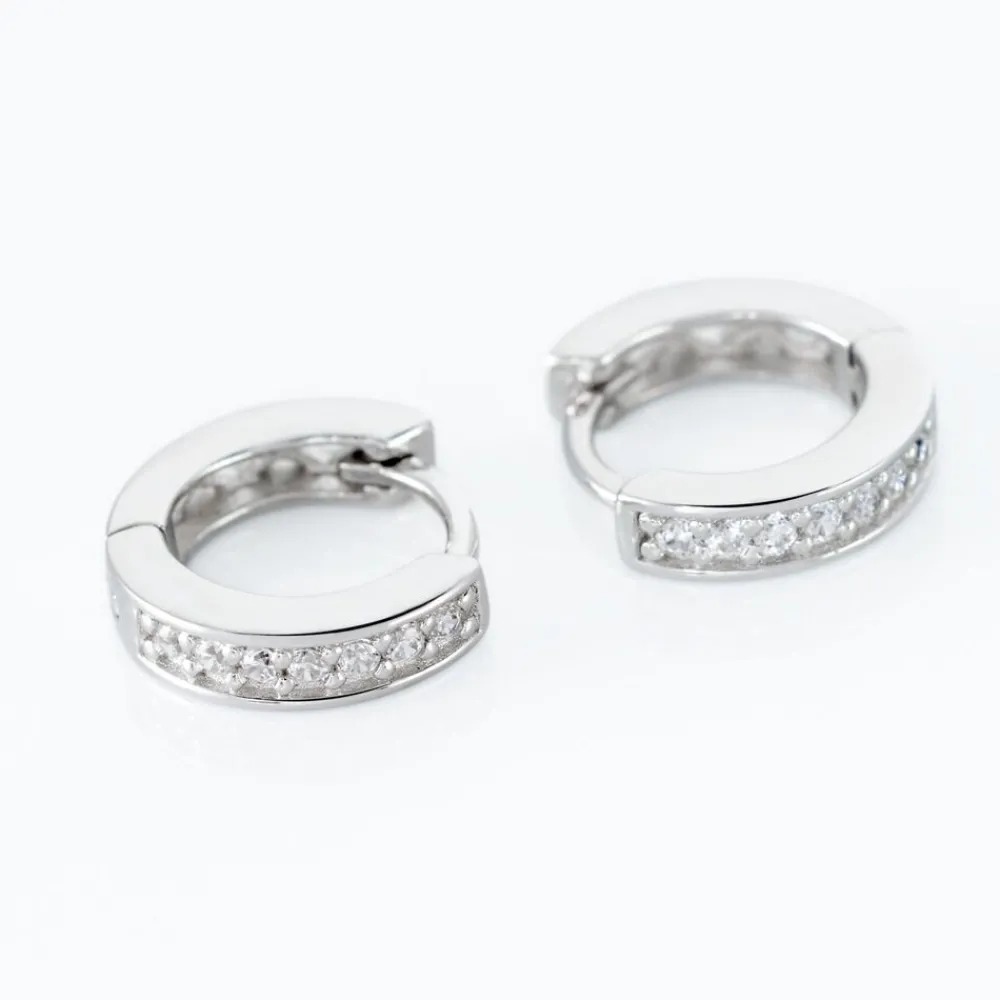 Marc Orian Créoles Argent|Bijoux Zirconium > Créoles Alexa Argent Blanc Oxyde De Zirconium