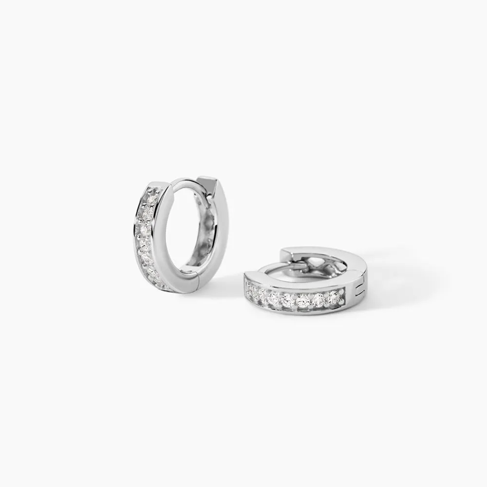 Marc Orian Créoles Argent|Bijoux Zirconium > Créoles Alexa Argent Blanc Oxyde De Zirconium