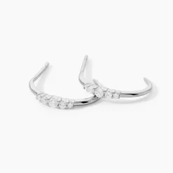 Marc Orian Créoles Argent|Bijoux Zirconium > Créoles Anemone Argent Blanc Oxyde De Zirconium