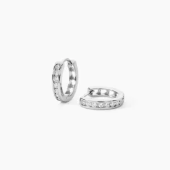 Marc Orian Créoles Argent|Bijoux Zirconium > Créoles Anne-sixtine Argent Blanc Oxyde De Zirconium