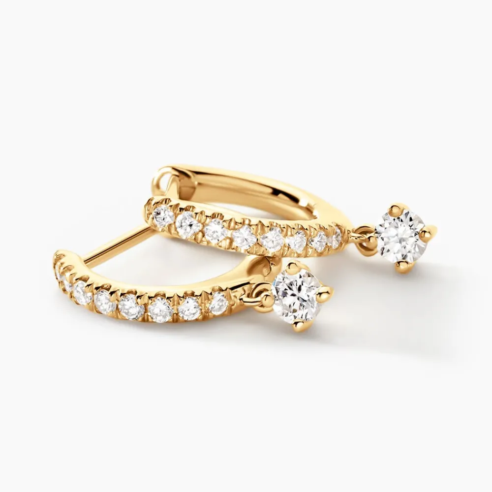 Marc Orian Créoles|Créoles Femme > Créoles Antonija Or Jaune Diamant Synthétique