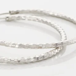 Créoles Argent Blanc Agathe