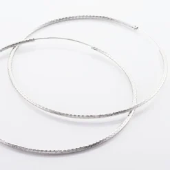 Créoles Argent Blanc Agathe