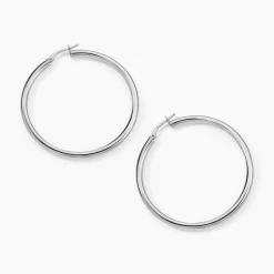 Marc Orian Créoles Argent|Créoles > Créoles Argent Blanc Anne