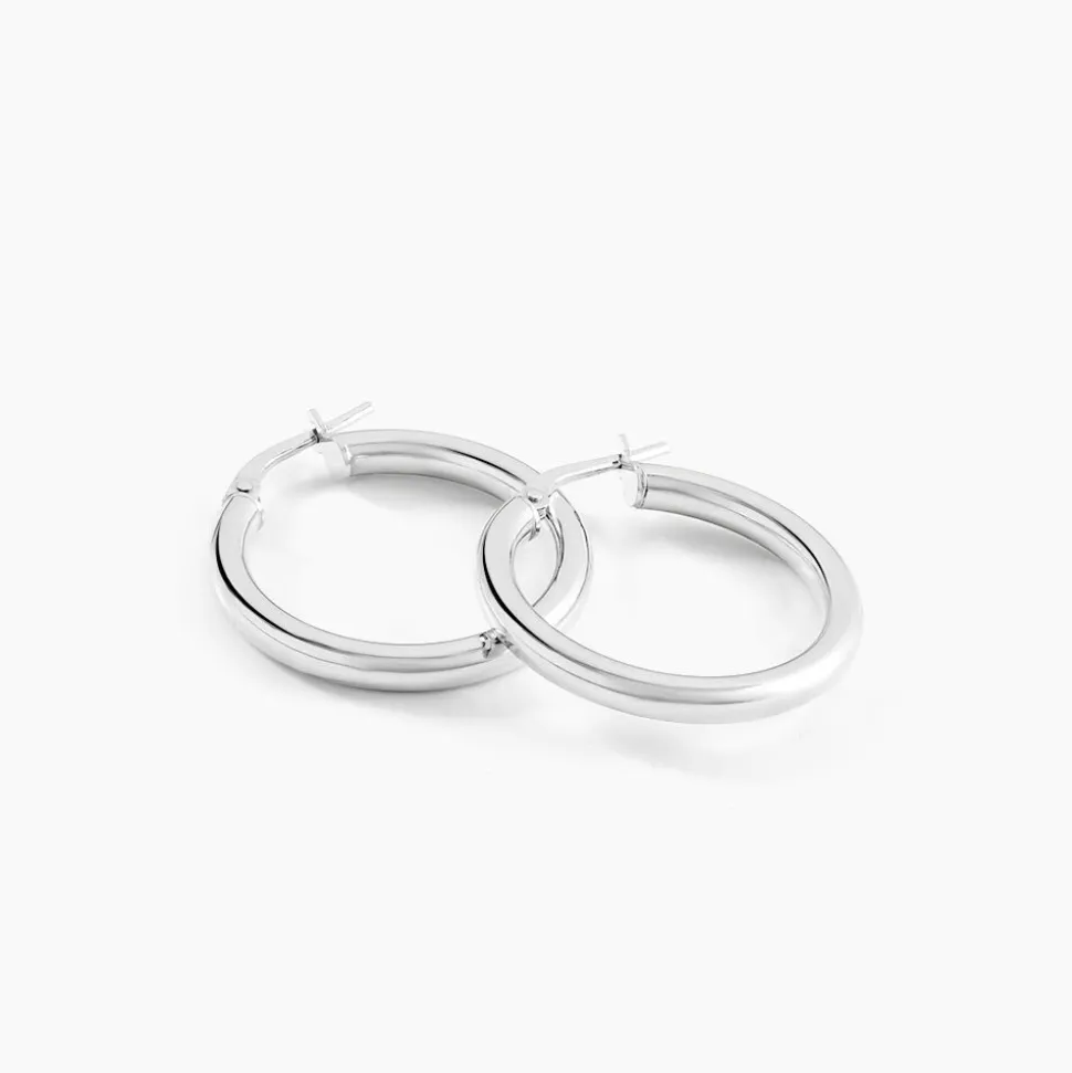 Créoles Argent Blanc Anne