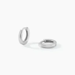 Marc Orian Créoles Argent|Créoles > Créoles Argent Blanc Eleanora