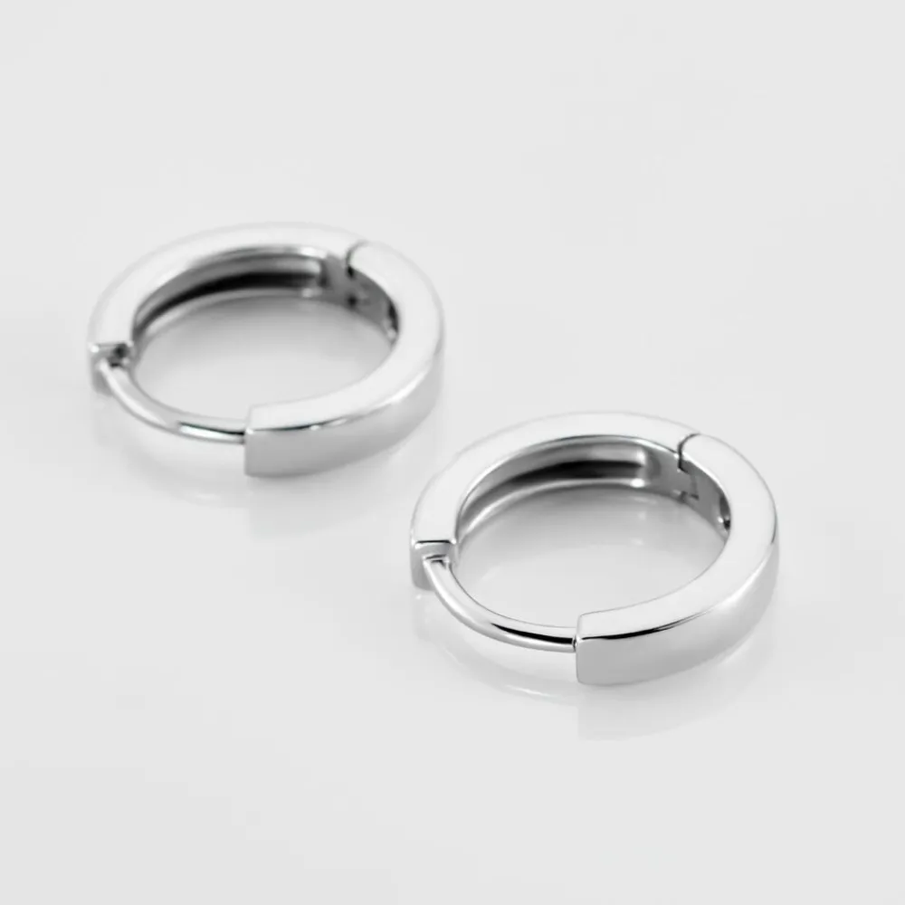 Marc Orian Créoles Argent|Créoles > Créoles Argent Blanc Eleanora